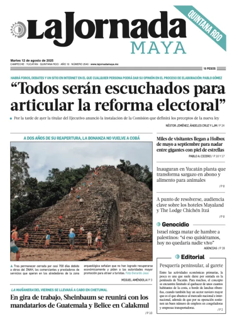 Portada de La Jornada Maya Quintana Roo