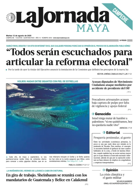 Portada de La Jornada Maya Campeche