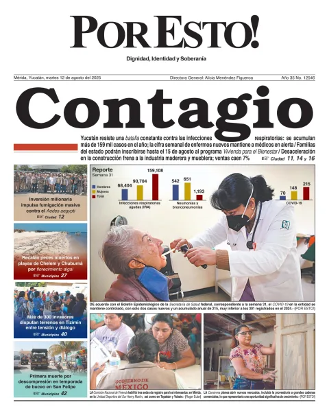 Portada de Por Esto (merida, Yucatan) del martes, 12 de agosto de 2025