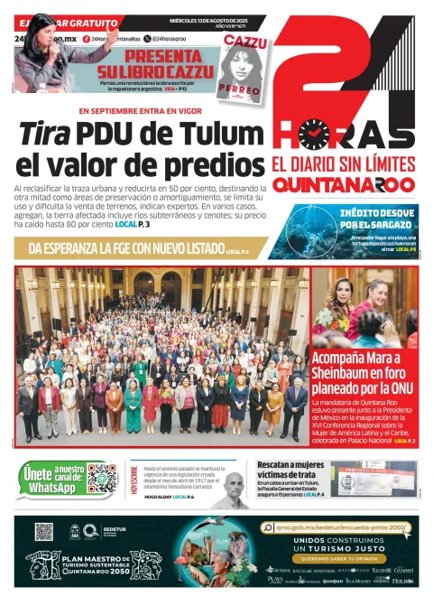 Portada de 24 Horas Quintana Roo