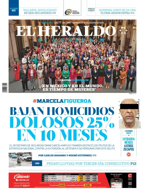 Portada de El Heraldo de Mexico