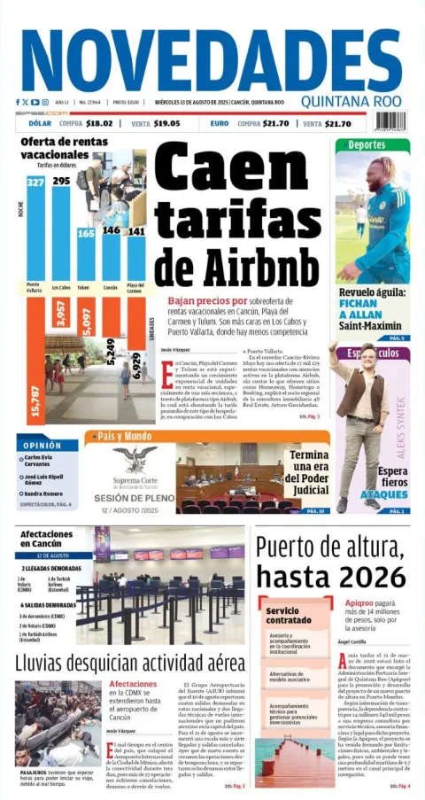 Portada de Novedades Quintana Roo