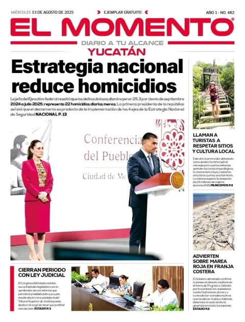 Portada de El Momento Yucatan