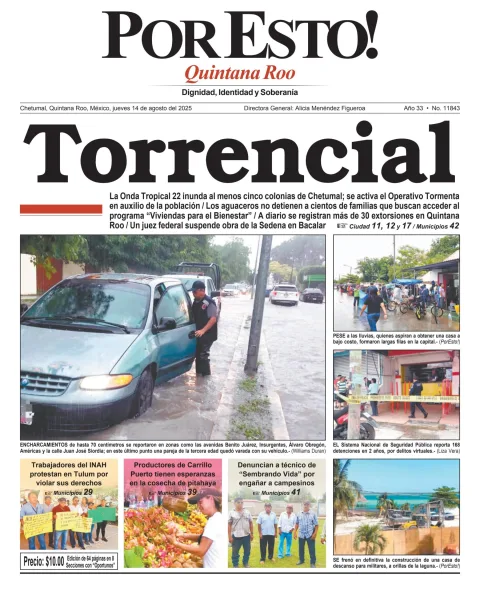 Portada de Por Esto (quintana Roo Chetumal)