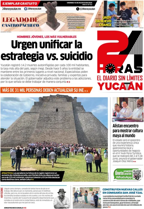 Portada de 24 Horas Yucatan
