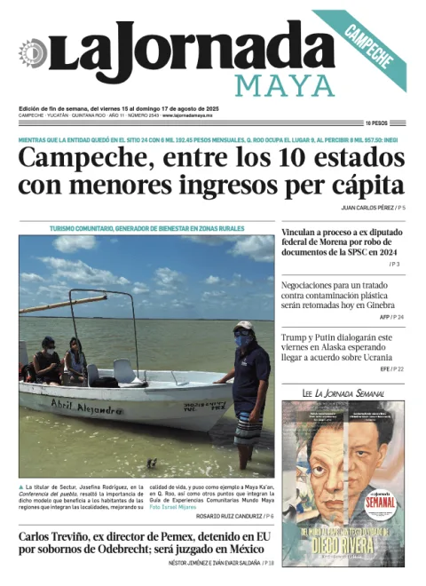 Portada de La Jornada Maya Campeche