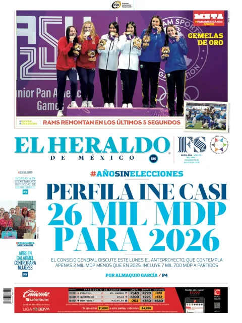 Portada de El Heraldo de Mexico