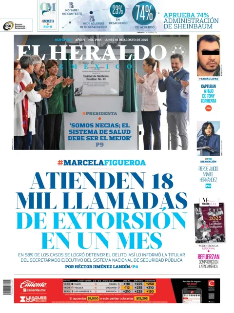 Portada de El Heraldo de Mexico