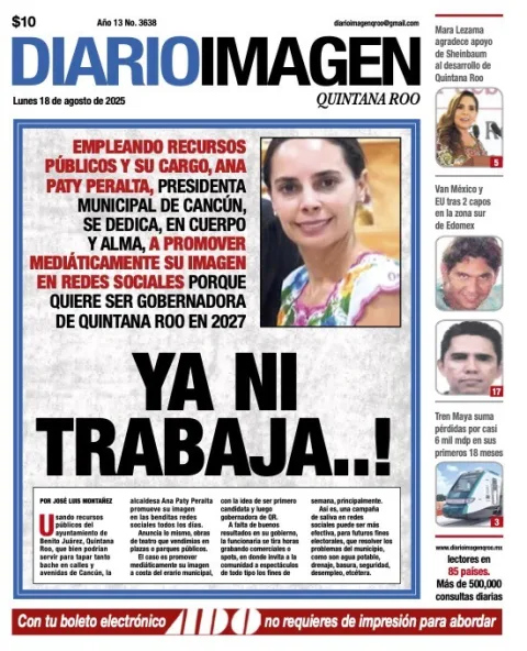 Portada de Diario Imagen Quintana Roo