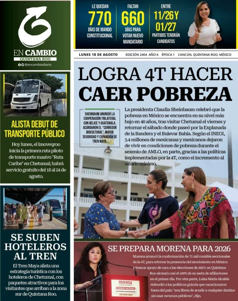 Portada de En Cambio - Quintana Roo (portada)
