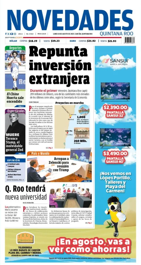 Portada de Novedades Quintana Roo