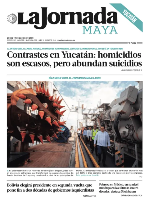 Portada de La Jornada Maya Yucatán
