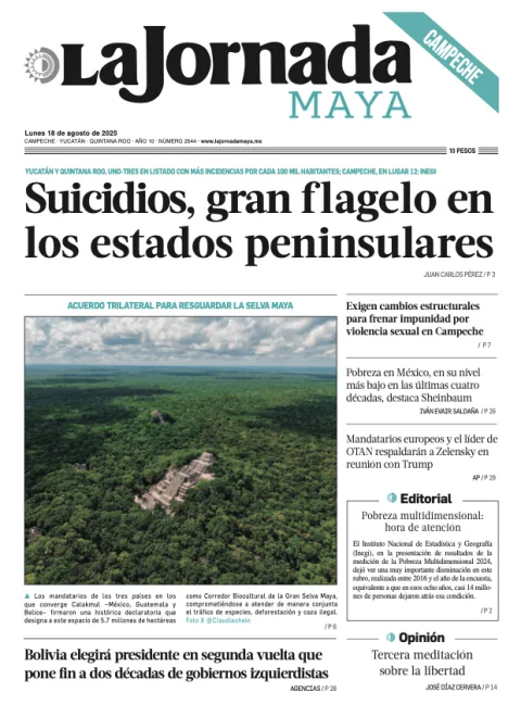 Portada de La Jornada Maya Campeche
