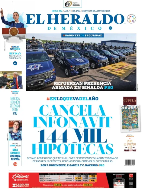 Portada de El Heraldo de Mexico