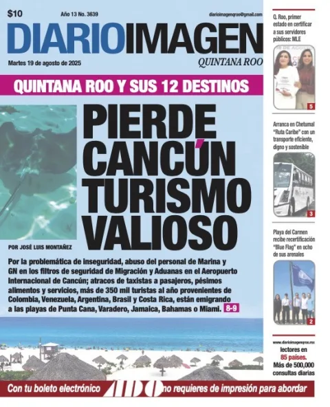 Portada de Diario Imagen Quintana Roo