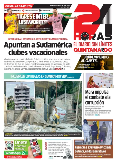 Portada de 24 Horas Quintana Roo