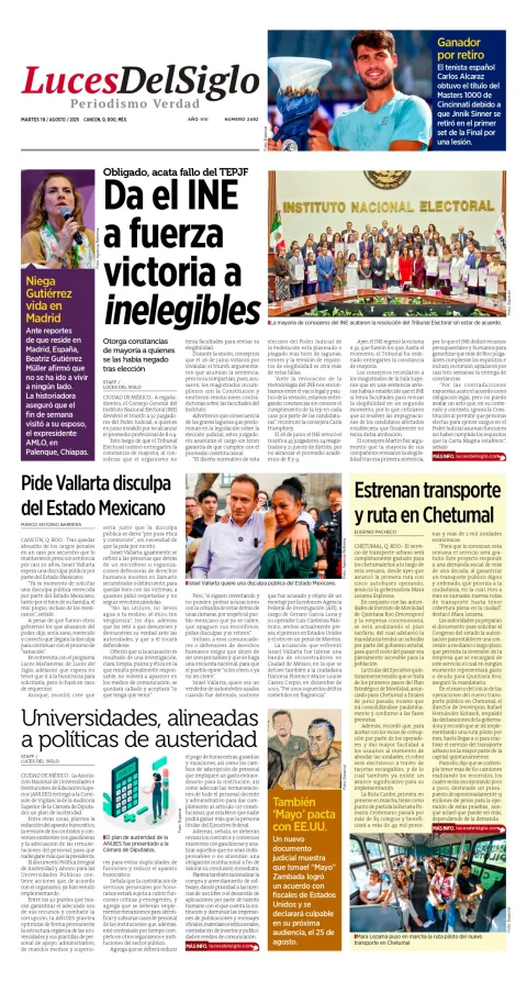 Portada de Luces del Siglo