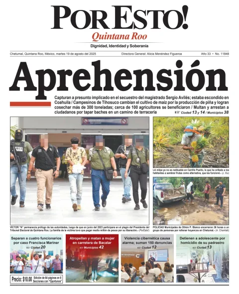 Portada de Por Esto (quintana Roo Chetumal)