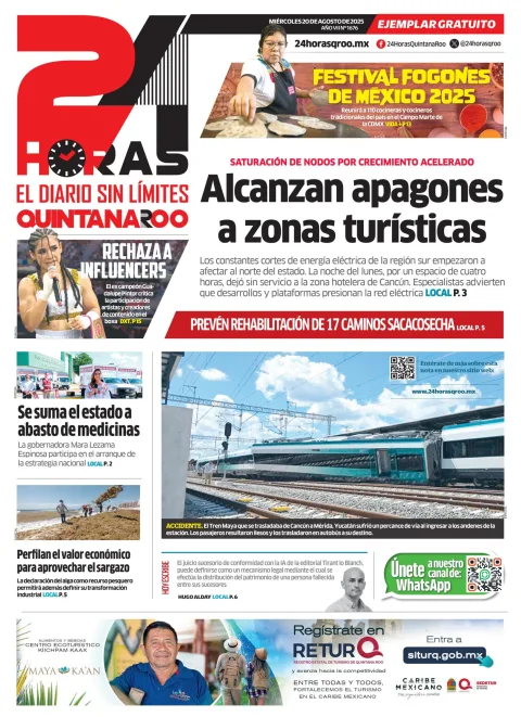 Portada de 24 Horas Quintana Roo
