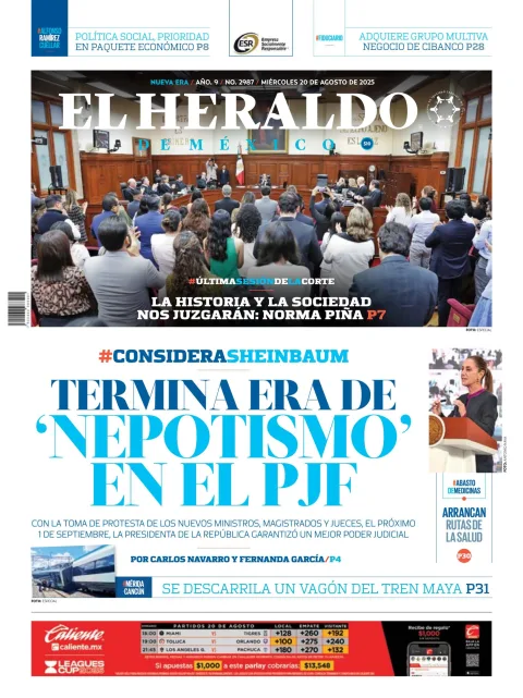 Portada de El Heraldo de Mexico