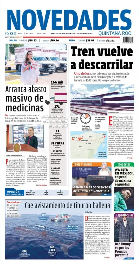 Portada de Novedades Quintana Roo