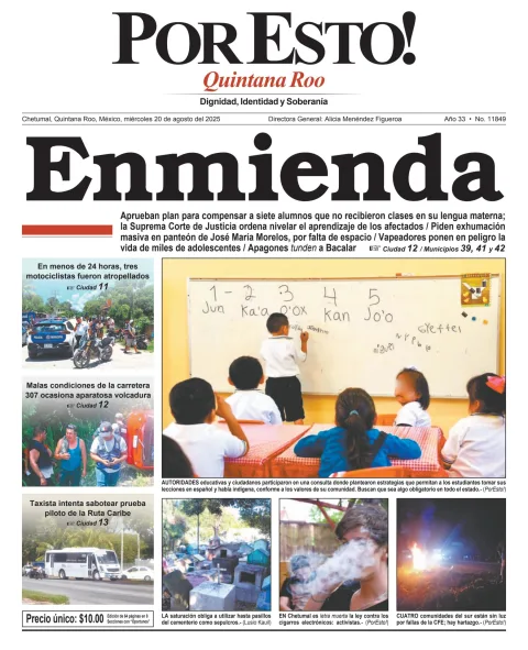Portada de Por Esto (quintana Roo Chetumal)