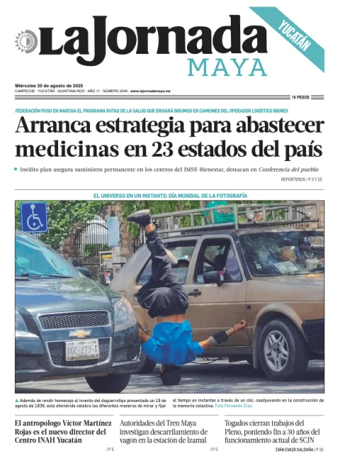 Portada de La Jornada Maya Yucatán del miércoles, 20 de agosto de 2025