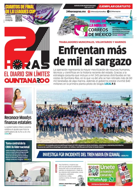Portada de 24 Horas Quintana Roo