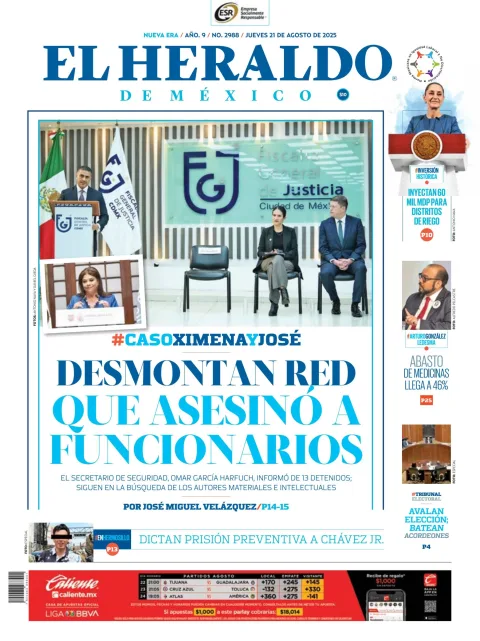 Portada de El Heraldo de Mexico