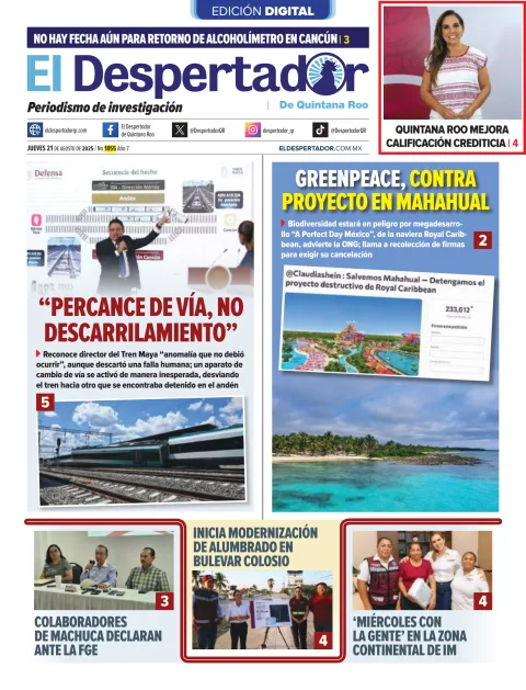 Portada de El Despertador de Quintana Roo