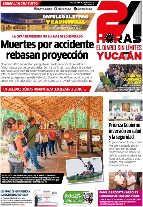 Portada de 24 Horas Yucatan