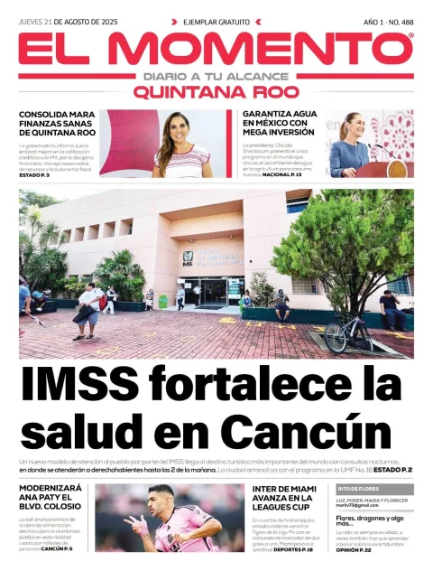 Portada de El Momento Quintana Roo