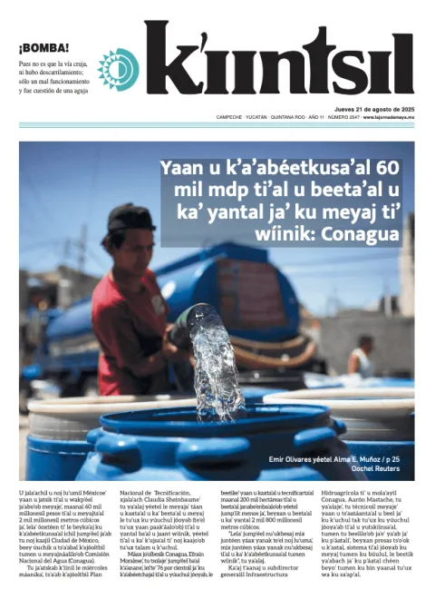 Portada de La Jornada - Kiintsil del jueves, 21 de agosto de 2025