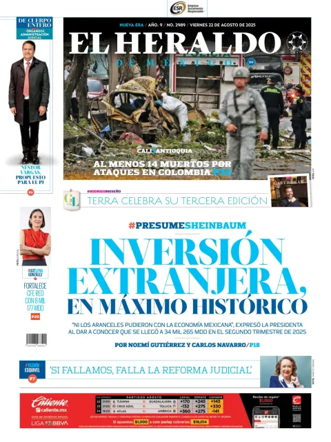 Portada de El Heraldo de Mexico