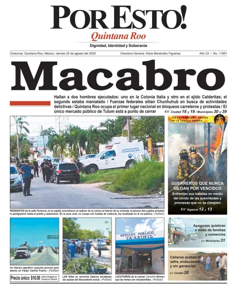 Portada de Por Esto (quintana Roo Chetumal)