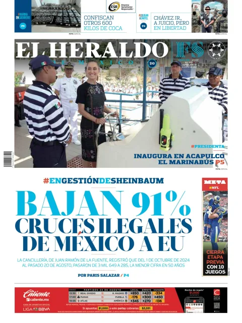 Portada de El Heraldo de Mexico