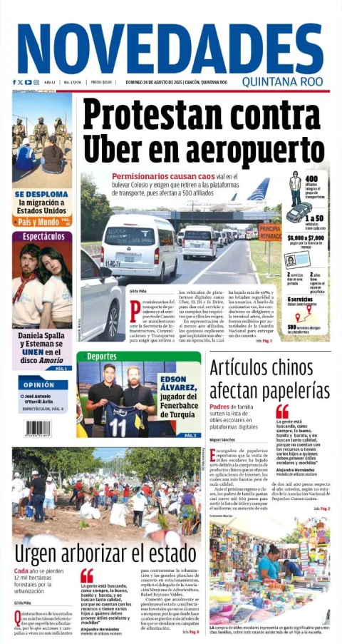 Portada de Novedades Quintana Roo