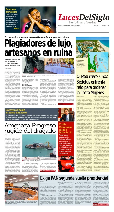 Portada de Luces del Siglo