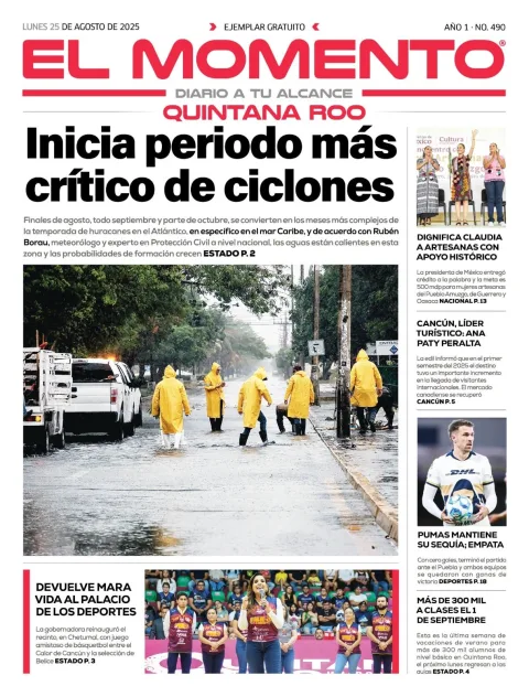 Portada de El Momento Quintana Roo