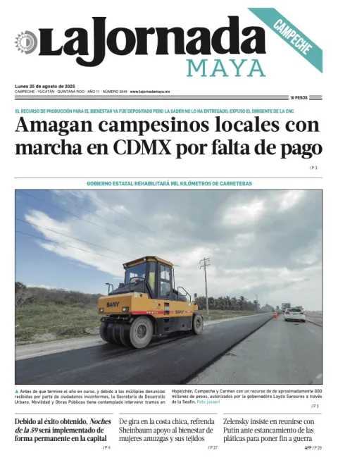 Portada de La Jornada Maya Campeche