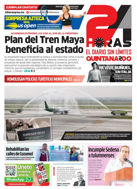 Portada de 24 Horas Quintana Roo