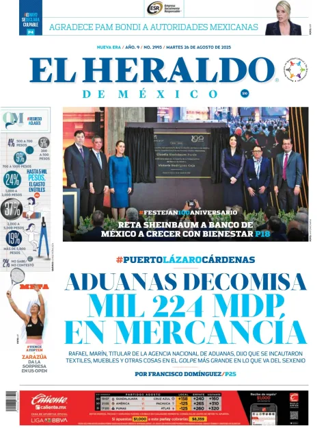 Portada de El Heraldo de Mexico