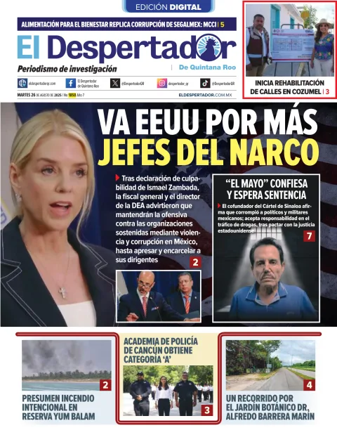 Portada de El Despertador de Quintana Roo