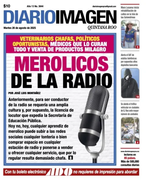 Portada de Diario Imagen Quintana Roo