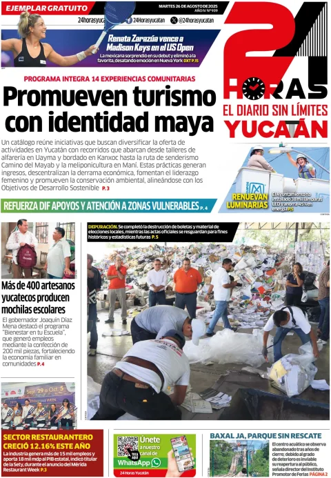 Portada de 24 Horas Yucatan