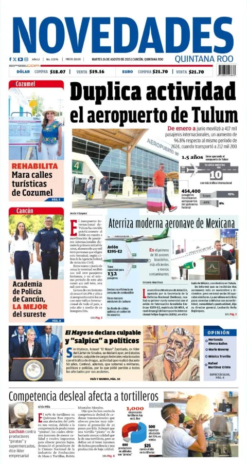 Portada de Novedades Quintana Roo