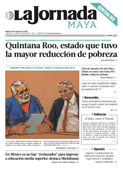 Portada de La Jornada Maya Yucatán