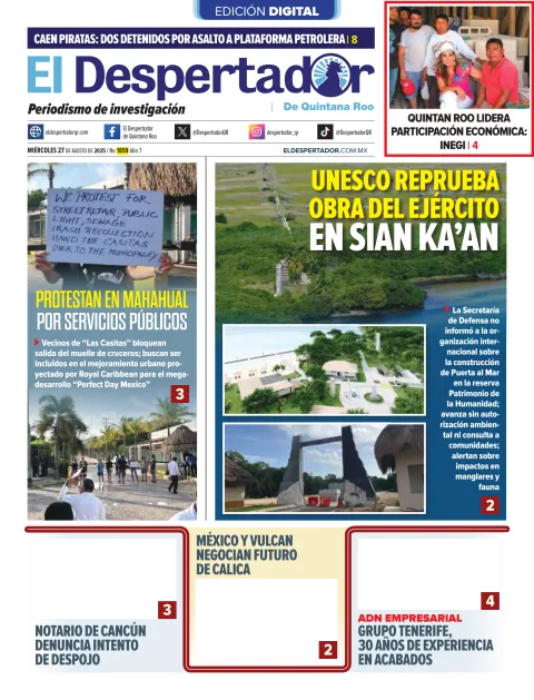 Portada de El Despertador de Quintana Roo