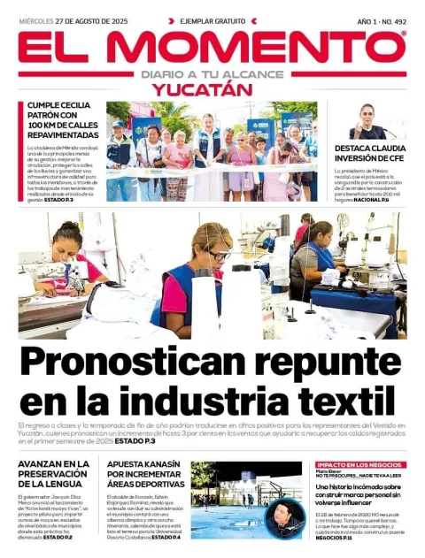 Portada de El Momento Yucatan