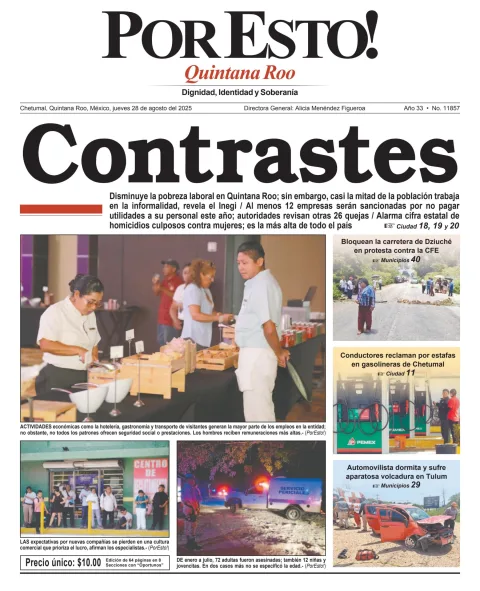 Portada de Por Esto (quintana Roo Chetumal)